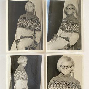 c1970 Original Colleen Chaco Dinkledwarf Black White Photographs Set of 4